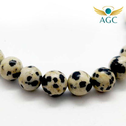 Dalmatian Jasper Bracelet for Joy, Grounding & Protection | AGC