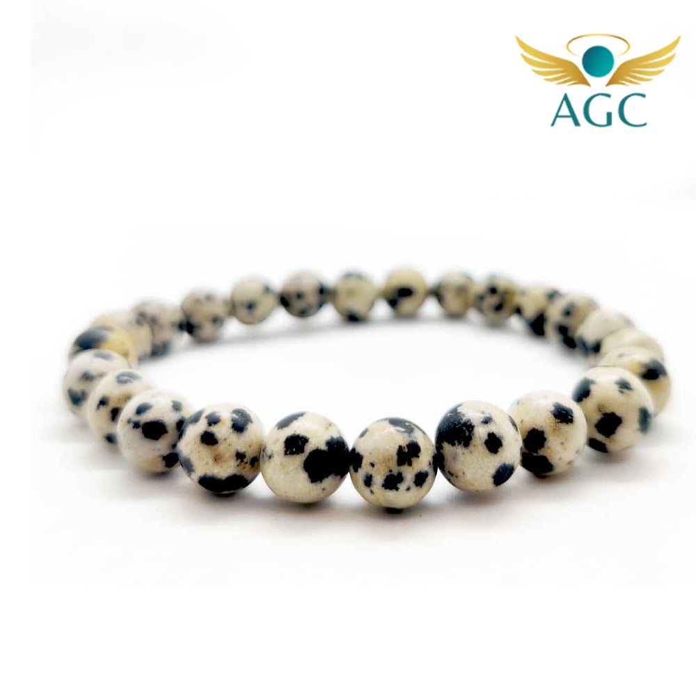 Dalmatian Jasper Bracelet for Joy, Grounding & Protection | AGC