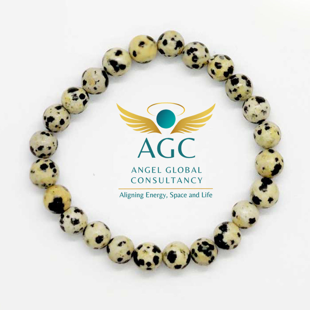 Dalmatian Jasper Bracelet for Joy, Grounding & Protection | AGC
