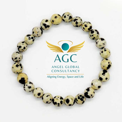 Dalmatian Jasper Bracelet for Joy, Grounding & Protection | AGC