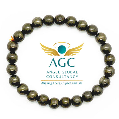 Golden Pyrite Bracelet for Wealth, Confidence & Protection | AGC