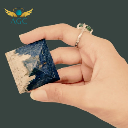 Buy Lapis Lazuli Pyramid for Wisdom, Clarity & Communication | AGC