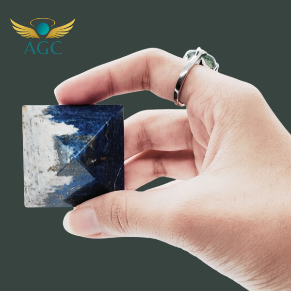 Buy Lapis Lazuli Pyramid for Wisdom, Clarity & Communication | AGC
