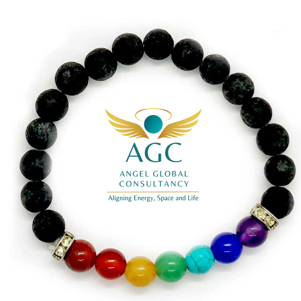 Lava Beads Chakra Bracelet for Balance, Grounding & Energy | AGC