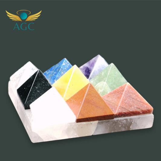 Buy 9 Crystal Vastu Pyramid Plate for Energy Balance & Vastu | AGC
