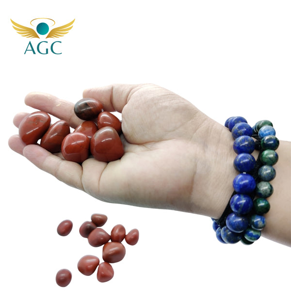 Red Jasper Tumble Stones for Strength & Grounding |AGC