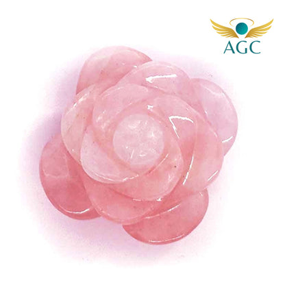 Rose Quartz Crystal Rose | Symbol of Love Healing and Harmony| Buy Online | AGC
