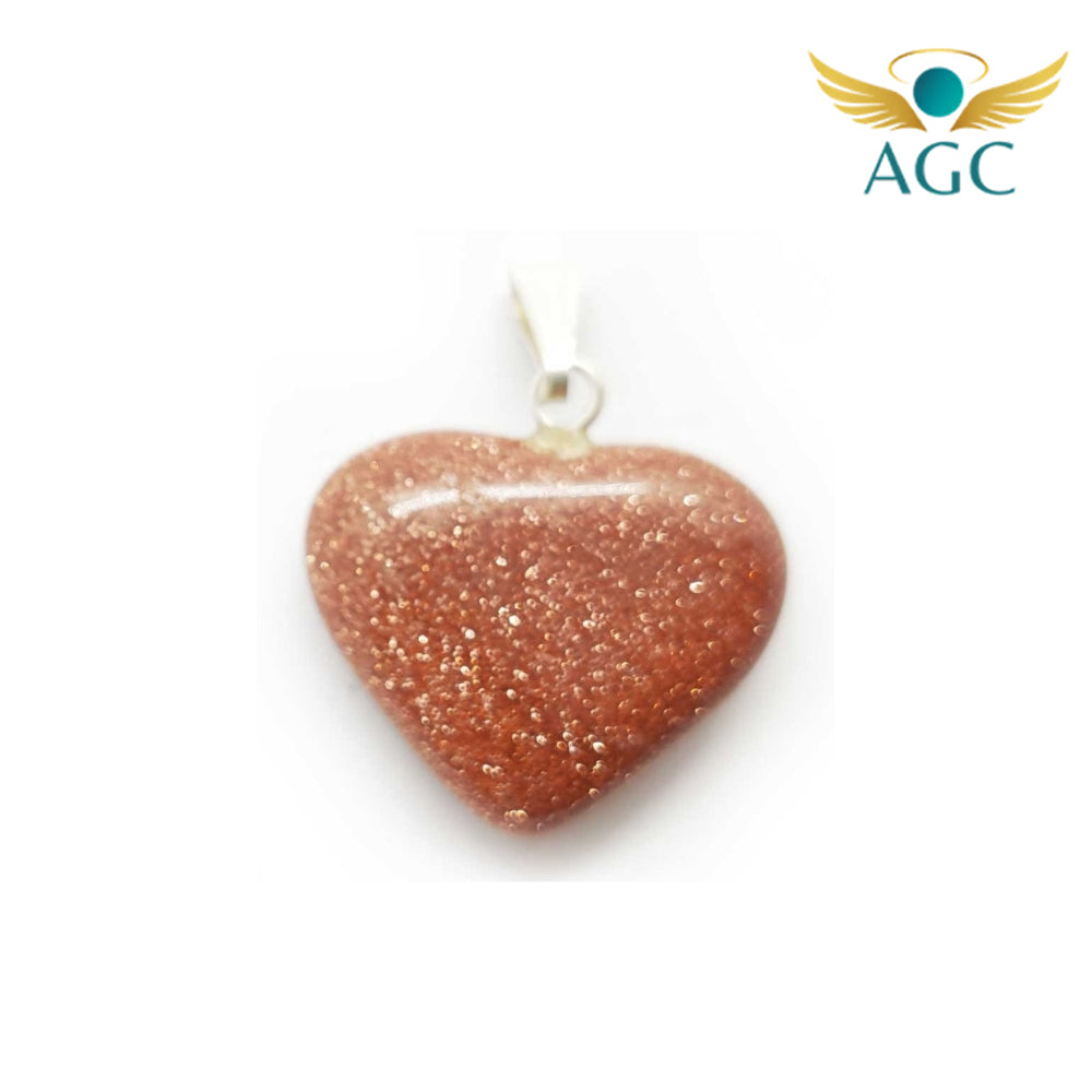 Sandstone Heart Pendant for Confidence & Positivity| Stone of Ambition & Positivity| Buy Online | AGC