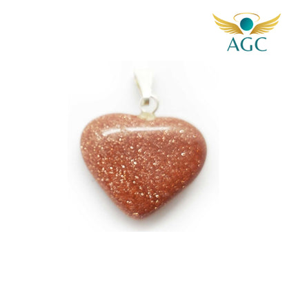 Sandstone Heart Pendant for Confidence & Positivity| Stone of Ambition & Positivity| Buy Online | AGC