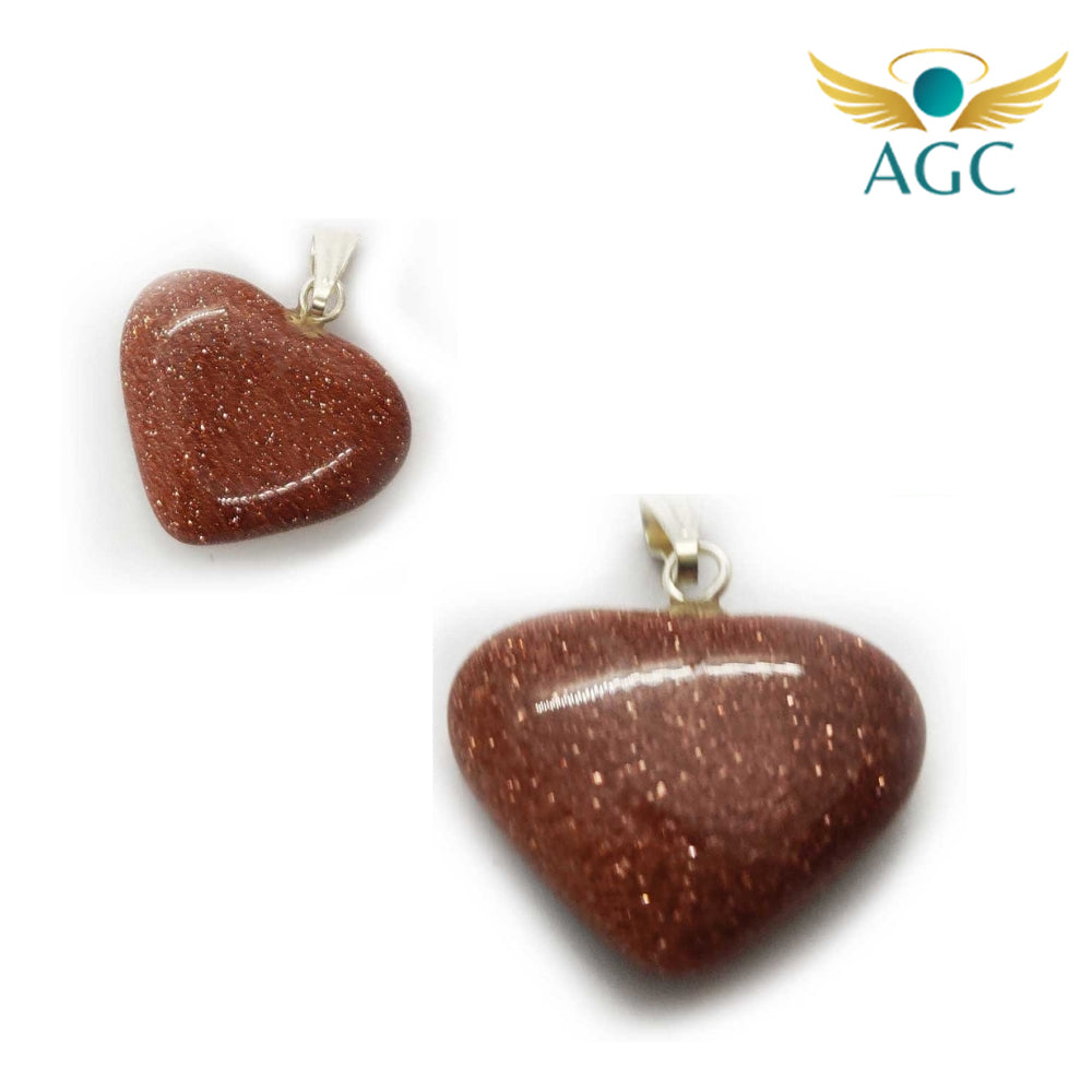 Sandstone Heart Pendant for Confidence & Positivity| Stone of Ambition & Positivity| Buy Online | AGC
