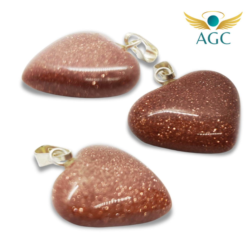 Sandstone Heart Pendant for Confidence & Positivity| Stone of Ambition & Positivity| Buy Online | AGC