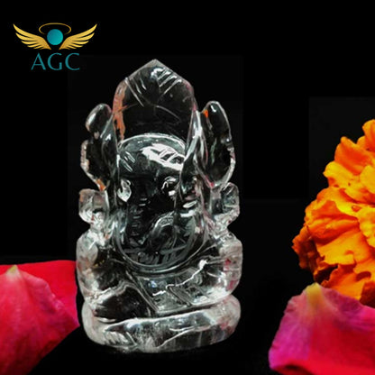 Sphatik Ganesha Idol - Clear Quartz Ganpati for Prosperity | Buy Online | AGC