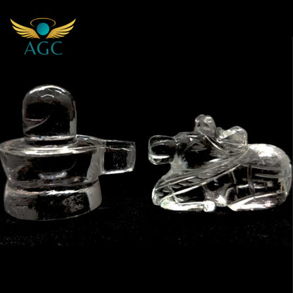 Sphatik Shivling & Nandi Set - Divine Shivling & Nandi for peace, devotion & prosperity | Buy Online | AGC