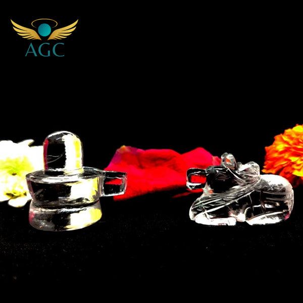 Sphatik Shivling & Nandi Set - Divine Shivling & Nandi for peace, devotion & prosperity | Buy Online | AGC