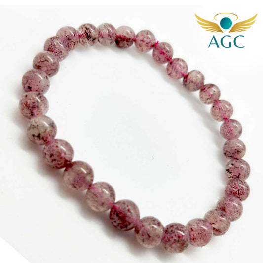 Strawberry Quartz Bracelet for Love, Joy & Gratitude | AGC