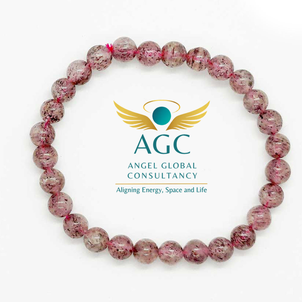 Strawberry Quartz Bracelet for Love, Joy & Gratitude | AGC | 6mm