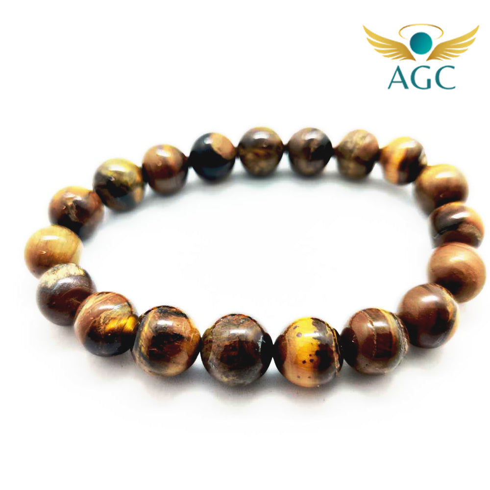 Tiger Eye Bracelet for Confidence, Protection & Focus | AGC | 8mm