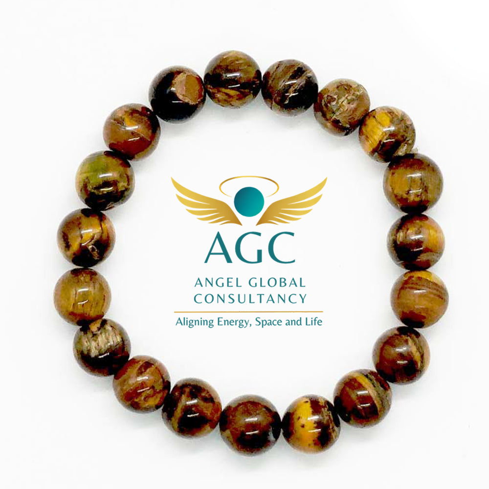 Tiger Eye Bracelet for Confidence, Protection & Focus | AGC | 8mm