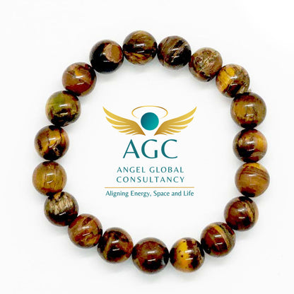 Tiger Eye Bracelet for Confidence, Protection & Focus | AGC | 8mm