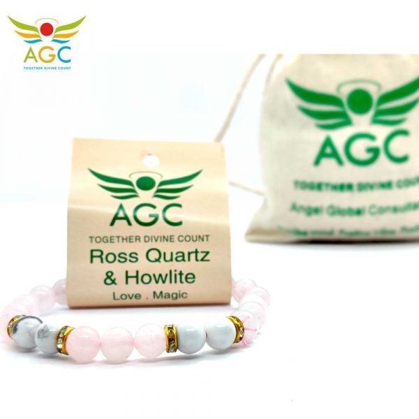 Rose quartz and Howlite bracelets|healing-crystals | angel-global-consultancy