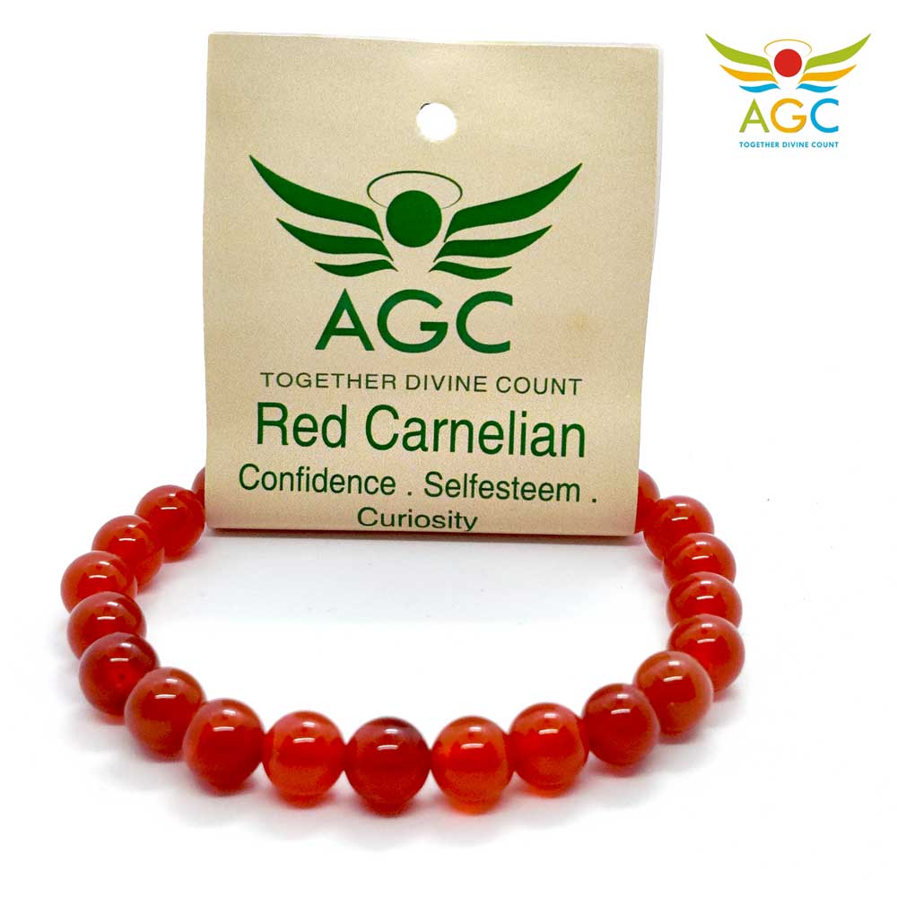 Carnelian Bracelet 10 mm Stone Bracelet for Reiki Healing and Crystal  Healing Stones (Color : Orange)