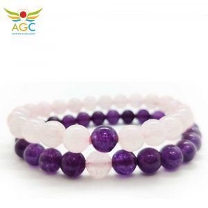 couple bracelets amethyst and rose quartz|healing-crystals | angel-global-consultancy