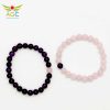 couple bracelets amethyst and rose quartz|healing-crystals | angel-global-consultancy