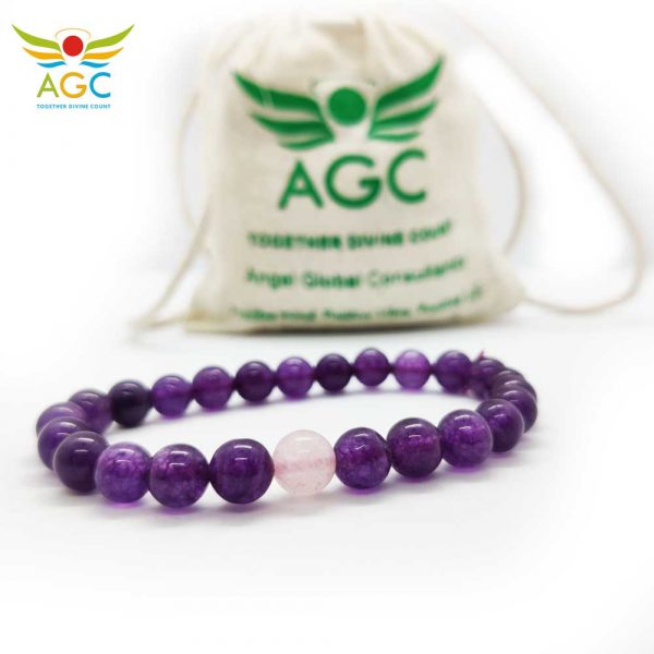 couple bracelets amethyst and rose quartz|healing-crystals | angel-global-consultancy