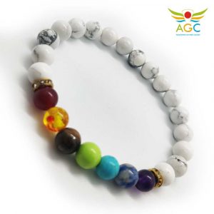 Howlite and seven chakra bracelets|healing-crystals | angel-global-consultancy