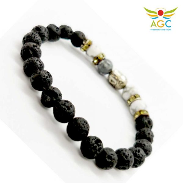 lava and howlite bracelets|healing-crystals|angel-global-consultancy