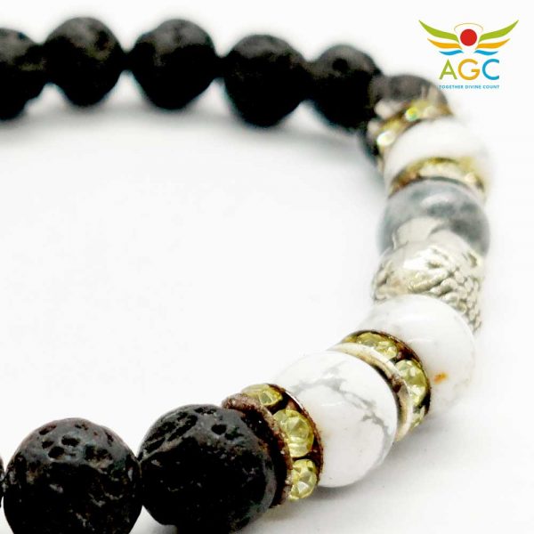 lava and howlite bracelets|healing-crystals|angel-global-consultancy