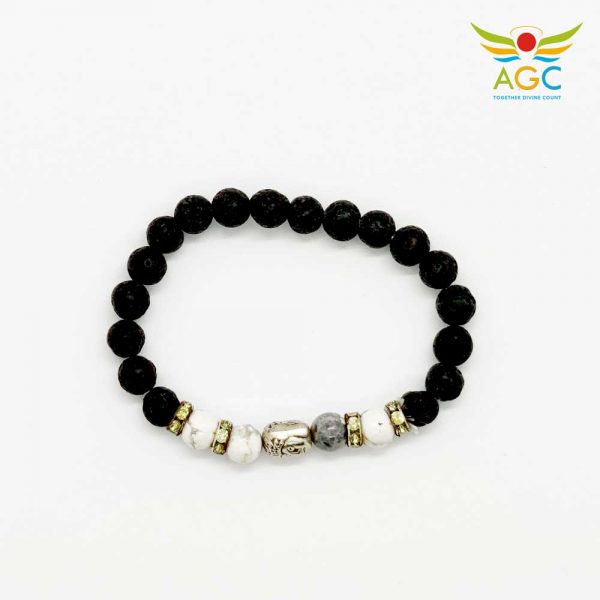 lava and howlite bracelets|healing-crystals|angel-global-consultancy